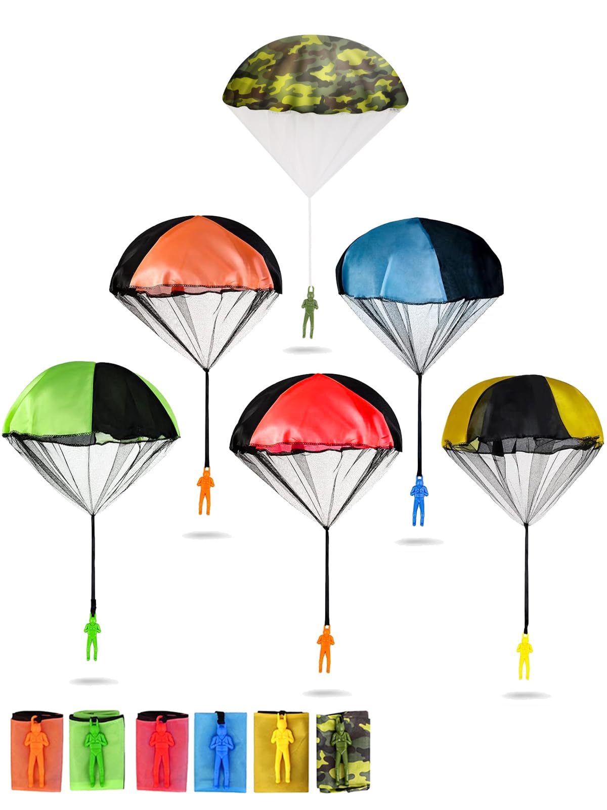 Parachute Toys for Kids 6 Pack Tangle Free Outdoor Toys Parachute Men for Kids Small Toys for Kids Ages 4-8 9 10 11 12 Year Old Unique Holiday Toy List 2024 Top Picks