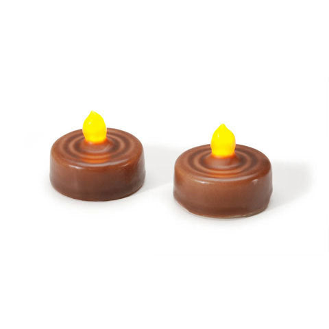 Led Tea Lights Rustic Wax Dipped