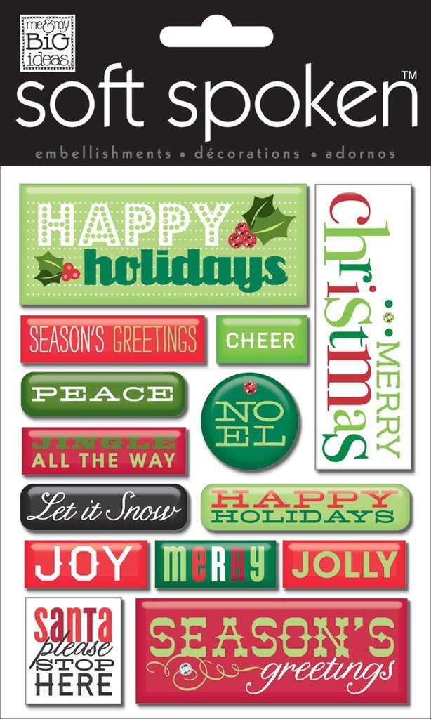 Me My Big Ideas Soft Spoken Stickers Happy Holida