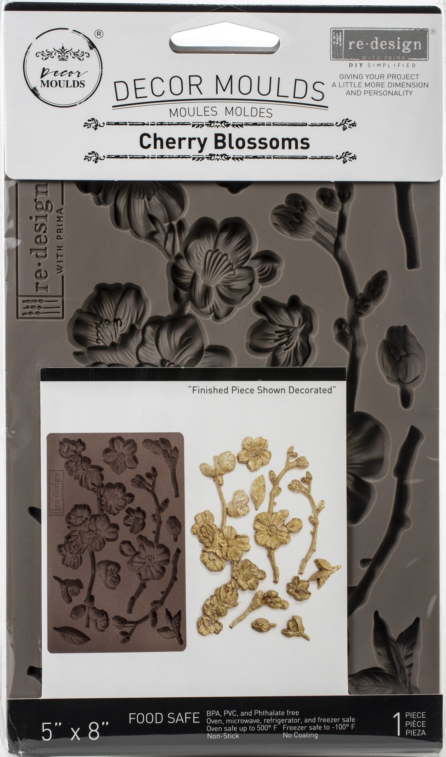 Prima Marketing Re-Design Mould 5X8X8mm-Cherry Blossoms (Pack of 1)