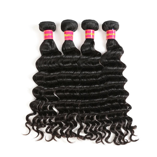 Human Hair Bundle Brazilian Natural Wave Raw Virgin Hair Weaving Natural Color 10-30 Inches 3/4Pcs 100% Human Hair Weave Bundles