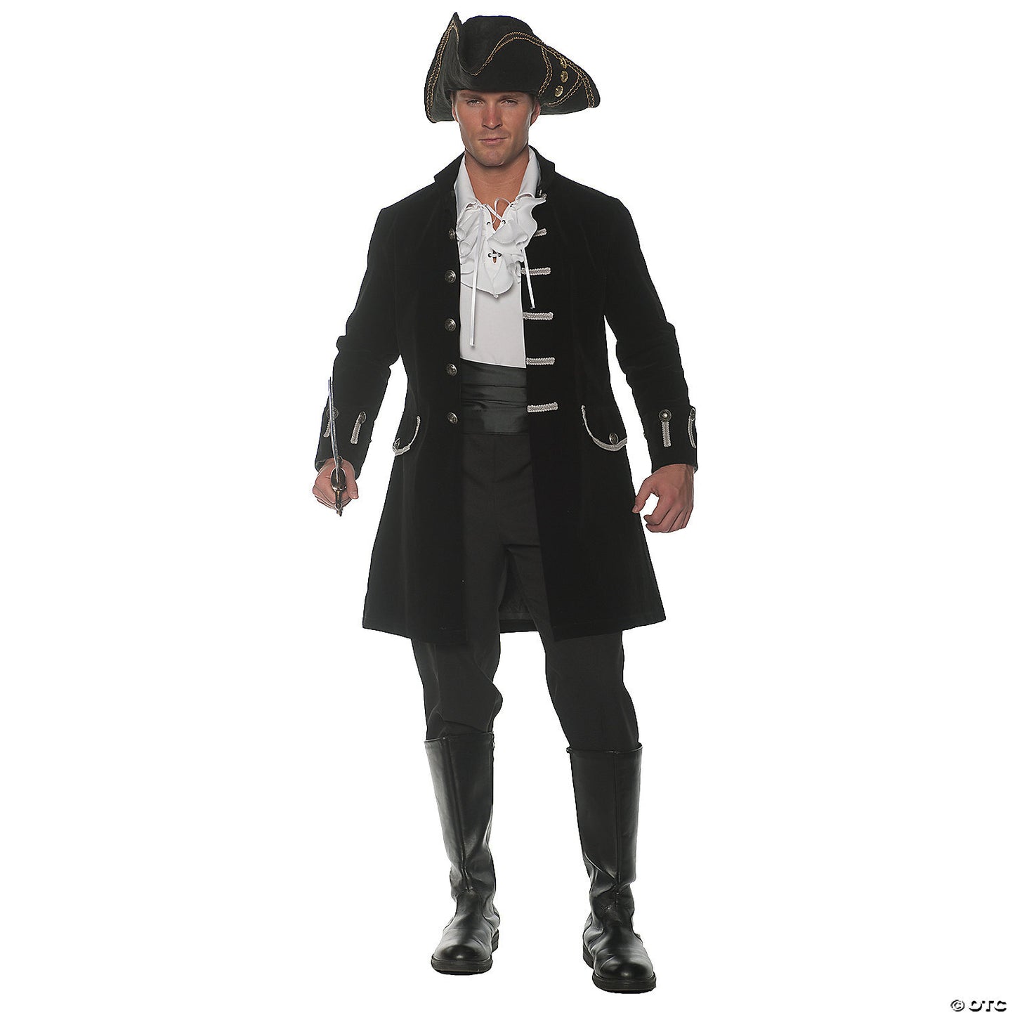 Men's black frock coat xxl