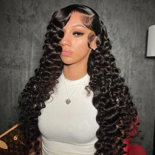 Loose Deep Wave 13X6 Lace Front Human Hair Wigs Brazilian