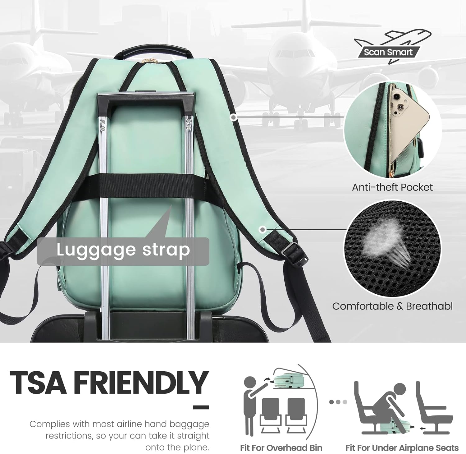 Laptop Backpack for Women,Quilted Work Travel College Laptop Bag