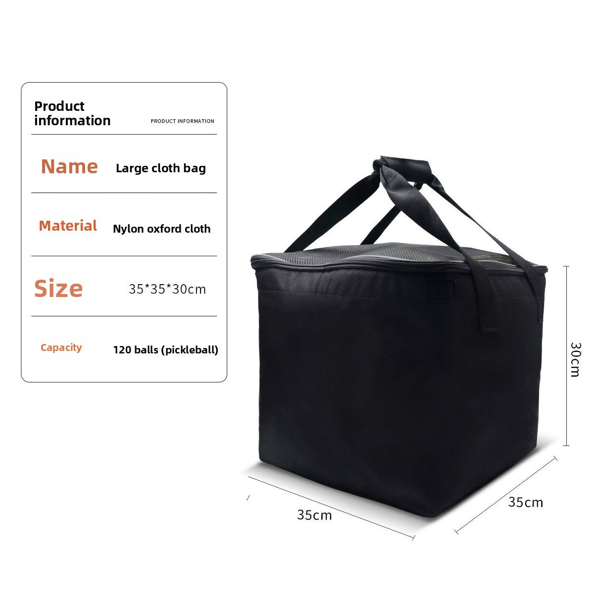 Portable Pickleball Tennis Storage Bag
