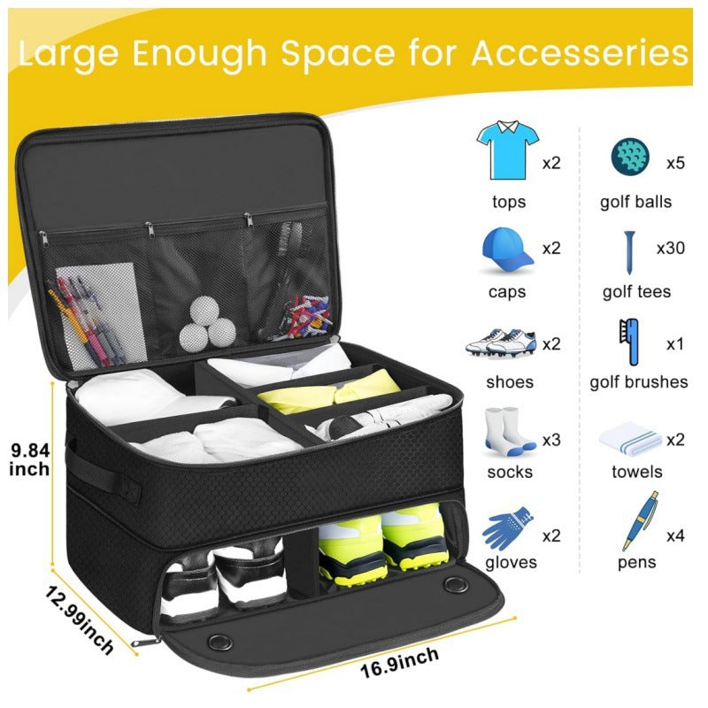 Golf Car Storage Bag Shoe Organizer Trunk Box