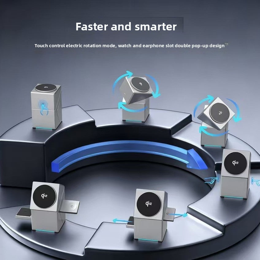 360� Rotating Magnetic Wireless Charger 15W Fast Charging