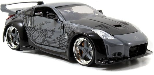 Jada Toys Fast & Furious 1:24 D.K.s Nissan 350Z Die-cast Car Toys for Kids and Adults Grey and Black (97172)