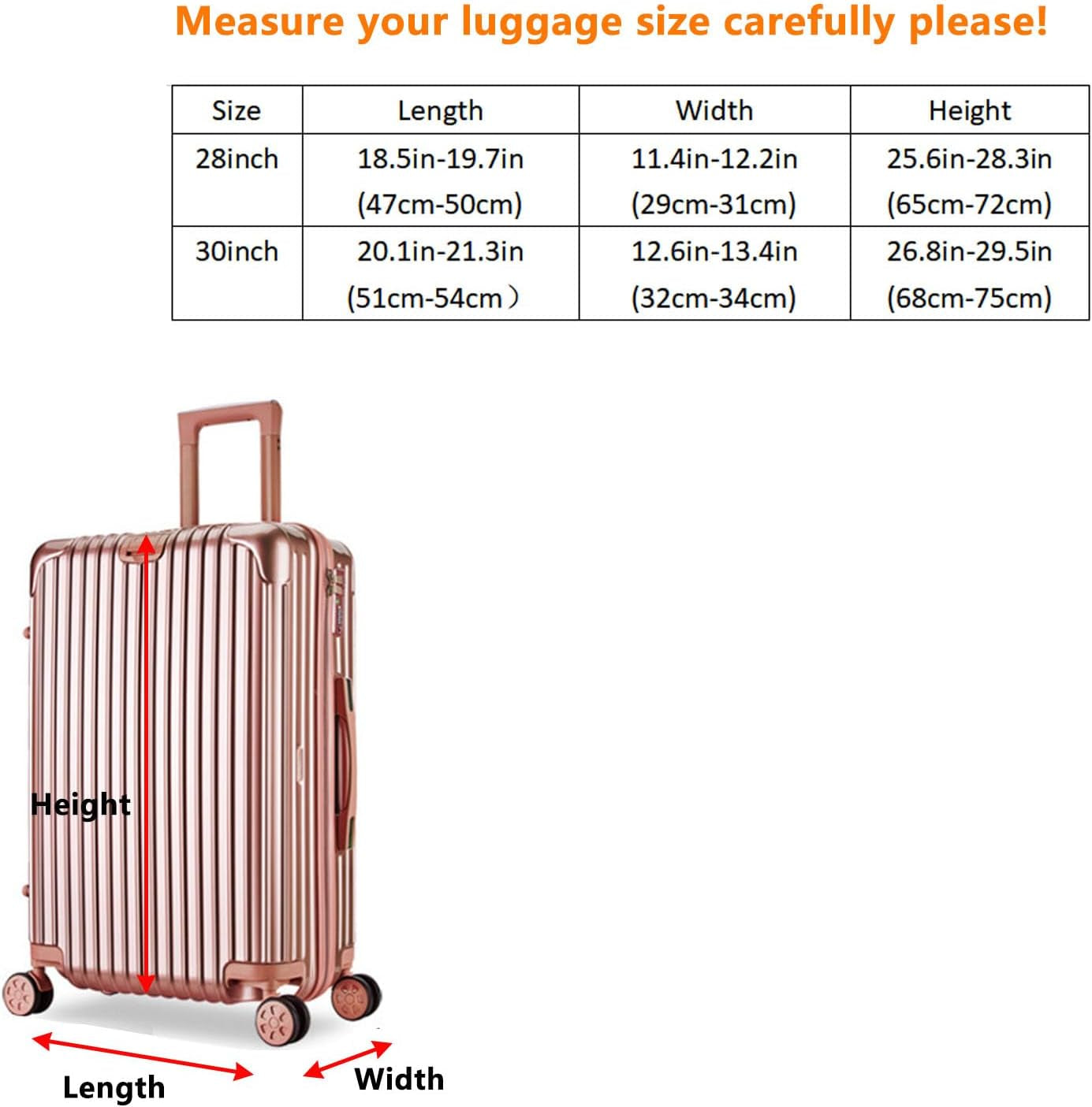 1PCS Pvc Suitcase Cover for 30 Inch Suitcase