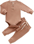 Bmnmsl Newborn Baby Boy Fall Clothes 3 6 12 18 24 Months Outfits Long Sleeve Knitted Cotton Romper & Pants Infant Winter Sets