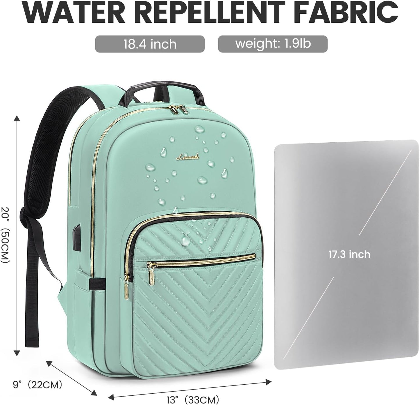 Laptop Backpack for Women,Quilted Work Travel College Laptop Bag