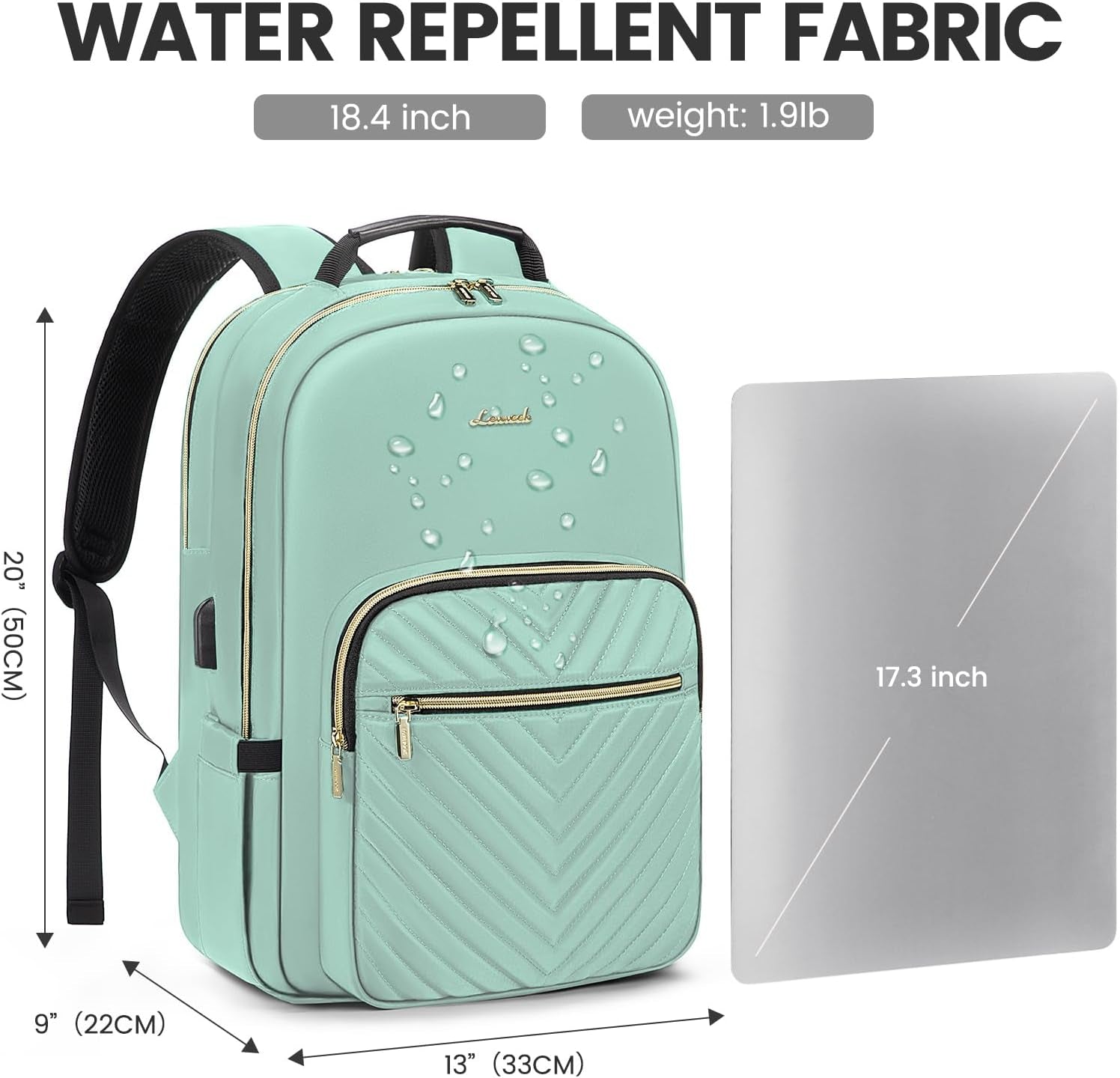 Laptop Backpack for Women,Quilted Work Travel College Laptop Bag