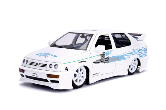 Jada Toys Fast & Furious 1:24 Jesses Volkswagen Jetta Die-cast Car Toys for Kids and Adults White (99591W)