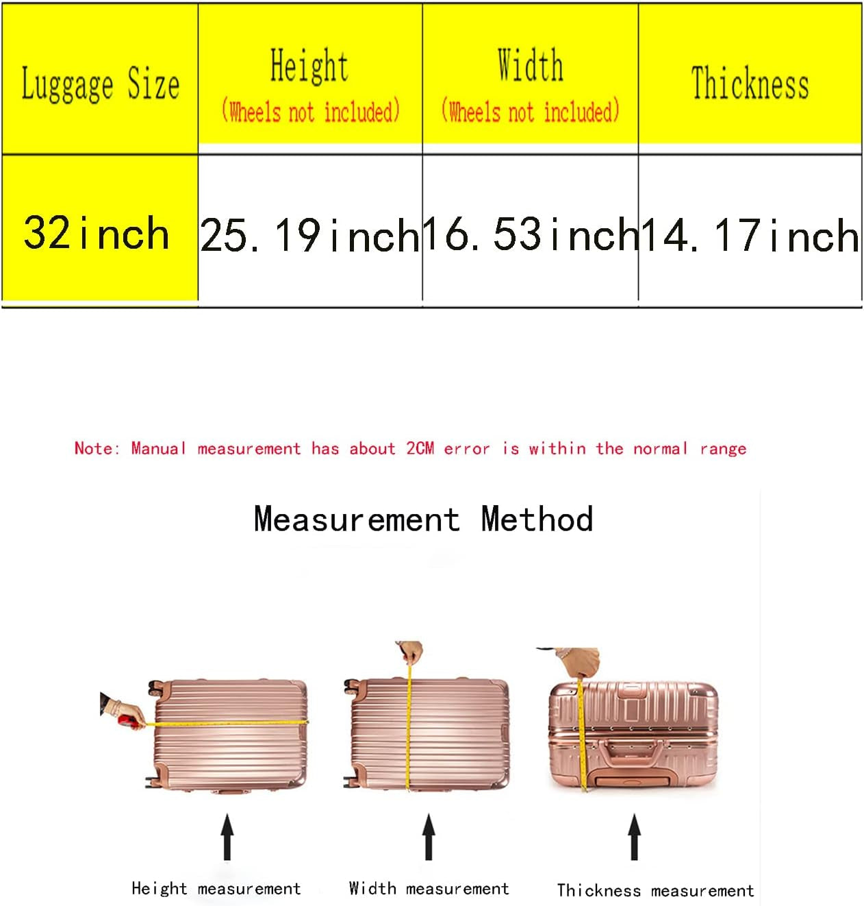 Luggage Cover Suitcase Cover Protector Luggage Protector Suitcase Cover Clear Trunk Luggage Covers for Suitcase (Transparent, 32Inch)