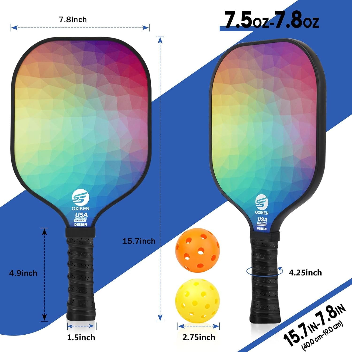 Pickleball Paddles Set of 2 USAPA Approved Pickleball Set