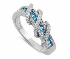 Color: LIGHT BLUE,Size: 7 - Prosper Rings In Various Colors And Combinations