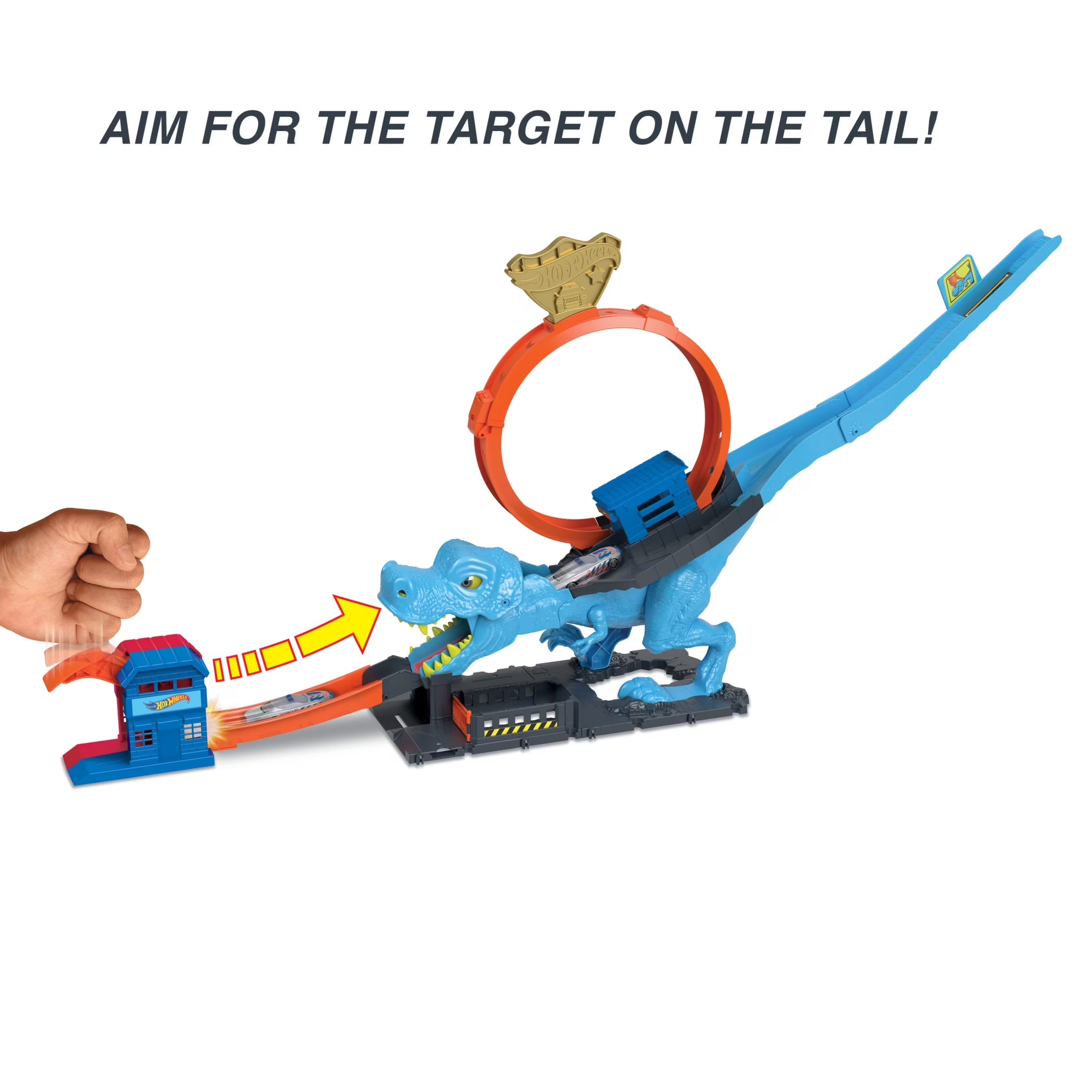 City T-Rex Loop and Stunt Playset, Track Set with 1 Toy Car