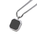 Geometric Epoxy Coated Stainless Steel Necklace
