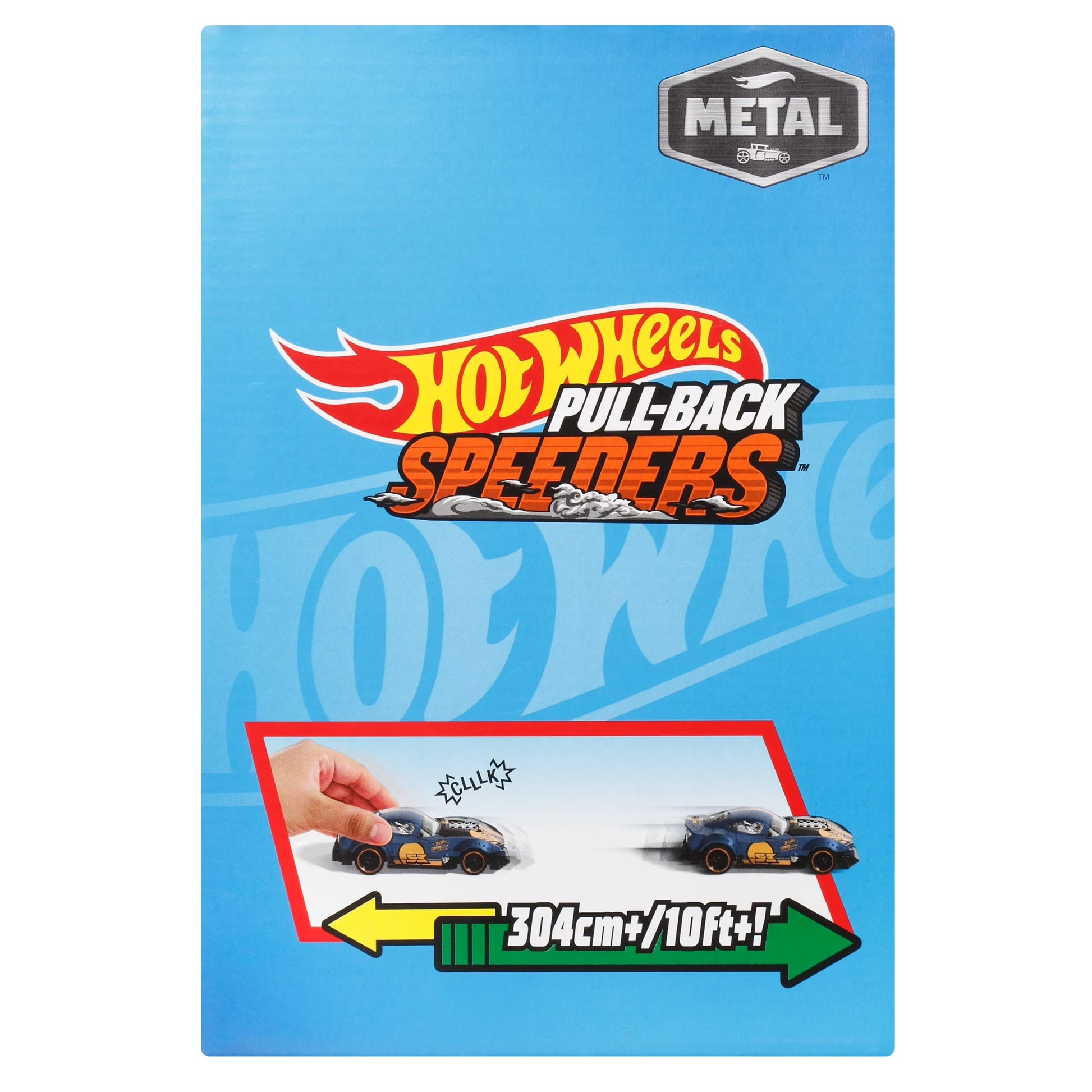 Pull-Back Speeders Toy Car in 1:43 Scale, Pull Car Backward & Release to Race