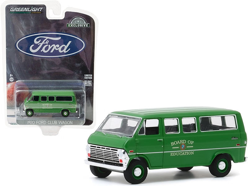 1970 Ford Club Wagon Van Green "Board of Education" "Hobby Exclusive" 1/64 Dieca