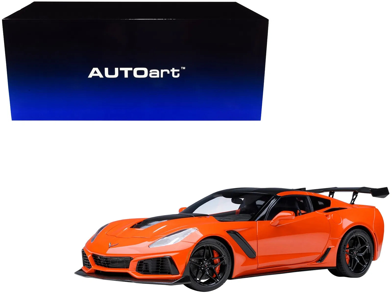 2019 Chevrolet Corvette C7 ZR1 Sebring Orange Tintcoat with Carbon Top 1/18 Mode