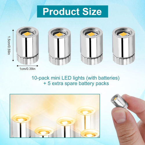 10Pcs Miniature Led Lights, Tiny Small Led Lights Battery Powered Balloon Mini S