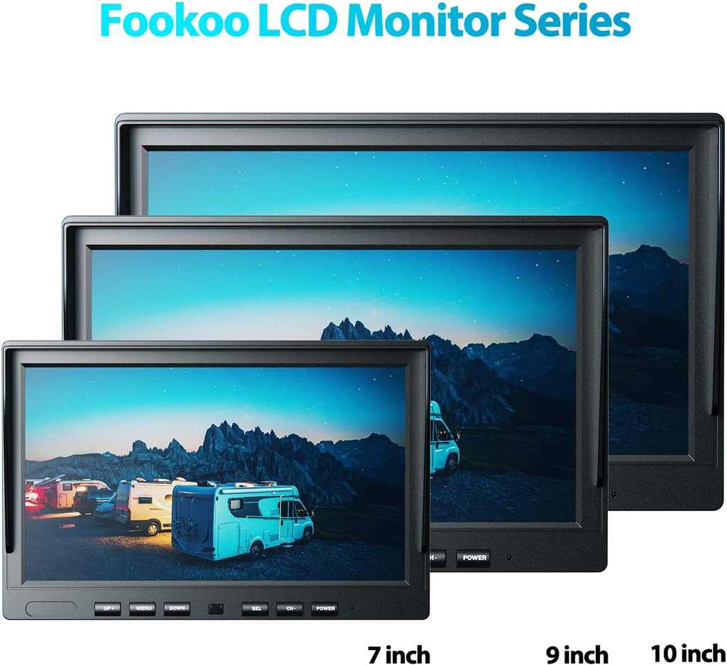 10" HD 1080P Wired Backup Camera with 10" Dual Split Screen Monitor | IP69 Water