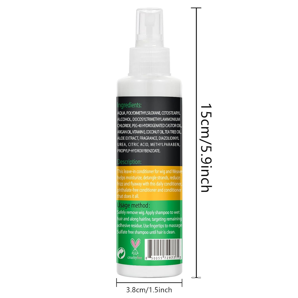 2PCS Wig Milk Spray for Synthetic Hair, Leave-In Conditioner Wig Detangler Spray