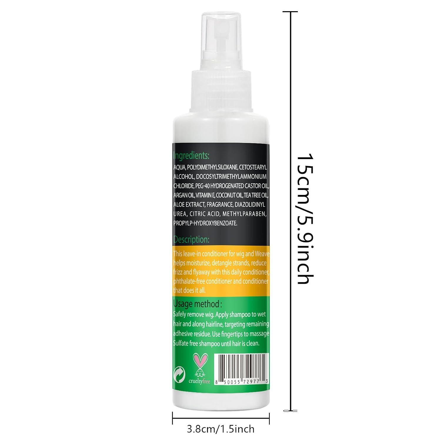 2PCS Wig Milk Spray for Synthetic Hair, Leave-In Conditioner Wig Detangler Spray