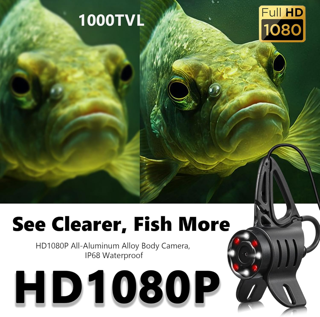 [® 2026 Upgrade] 4.5'' True HD 1080P Underwater Fishing Camera (Plug & Play) - I