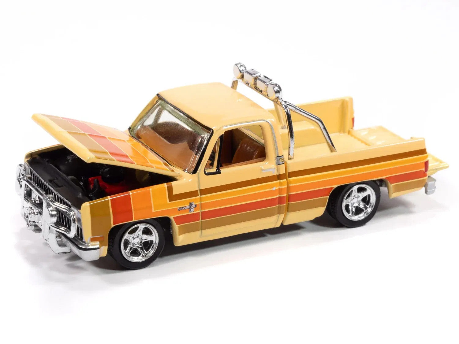 1981 Chevrolet Silverado Fleetside Pickup Truck Cream with Stripes "Hobby Exclus