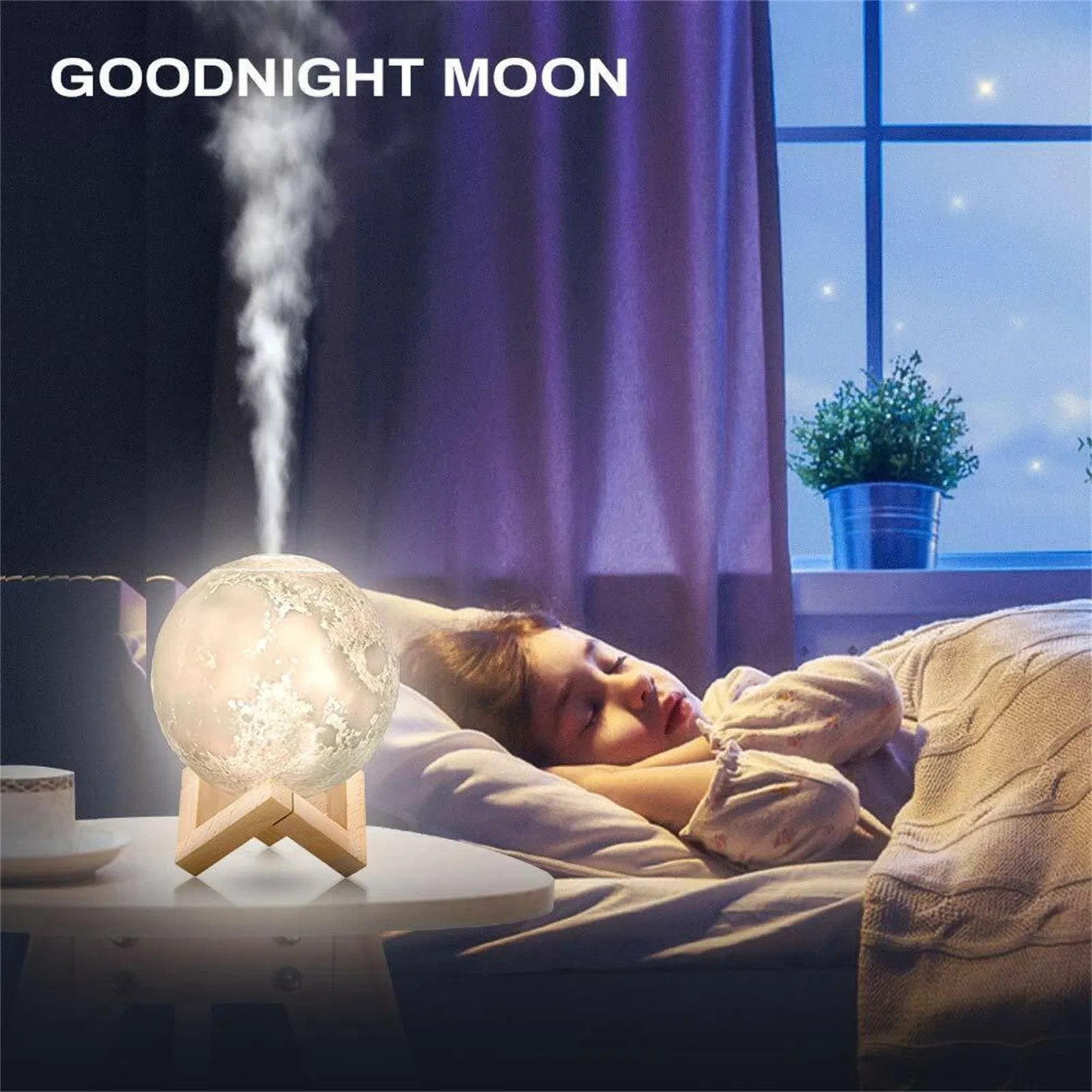 880ml Mist Maker Usb Light Aromatherapy Diffuser 3d Moon Lamp Aroma Humidifier f