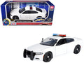 2023 Dodge Charger Pursuit Police Car Unmarked White with Flashing Light Bar Fro