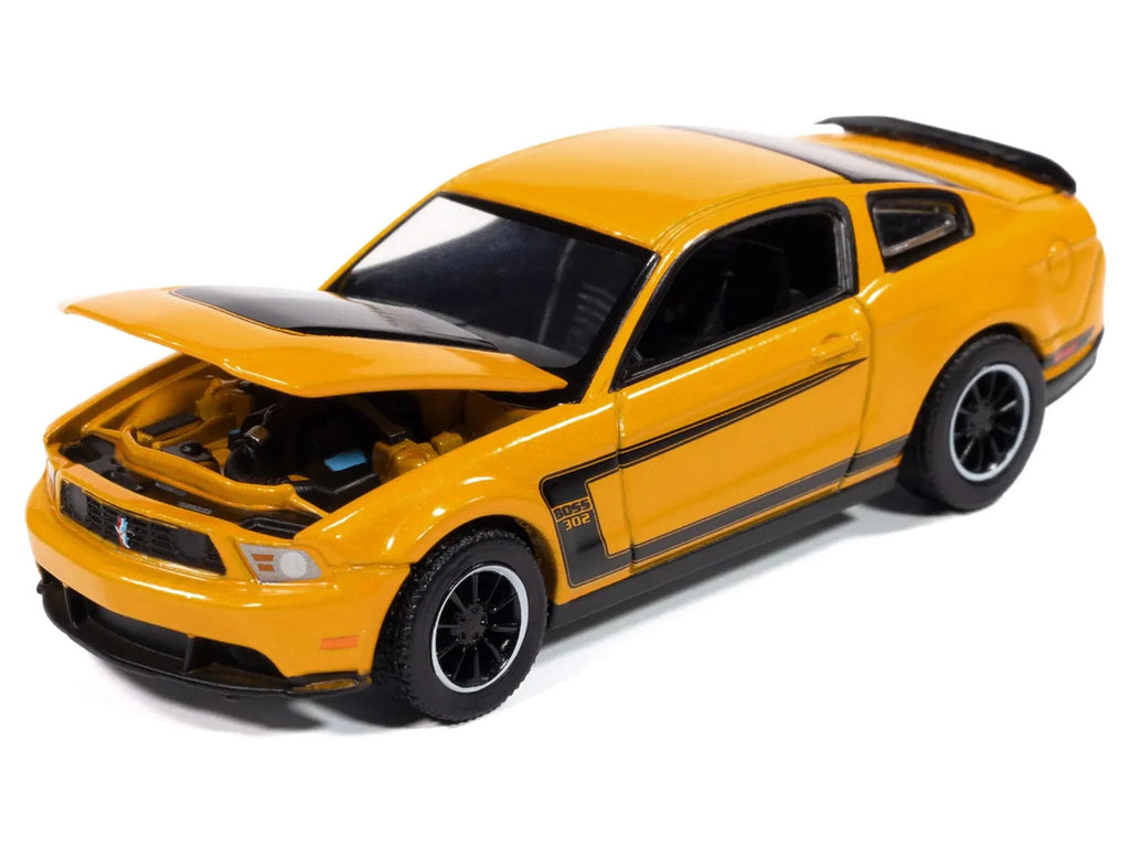 2012 Ford Mustang Boss 302 Yellow Blaze with Black Accents "Modern Muscle" Serie