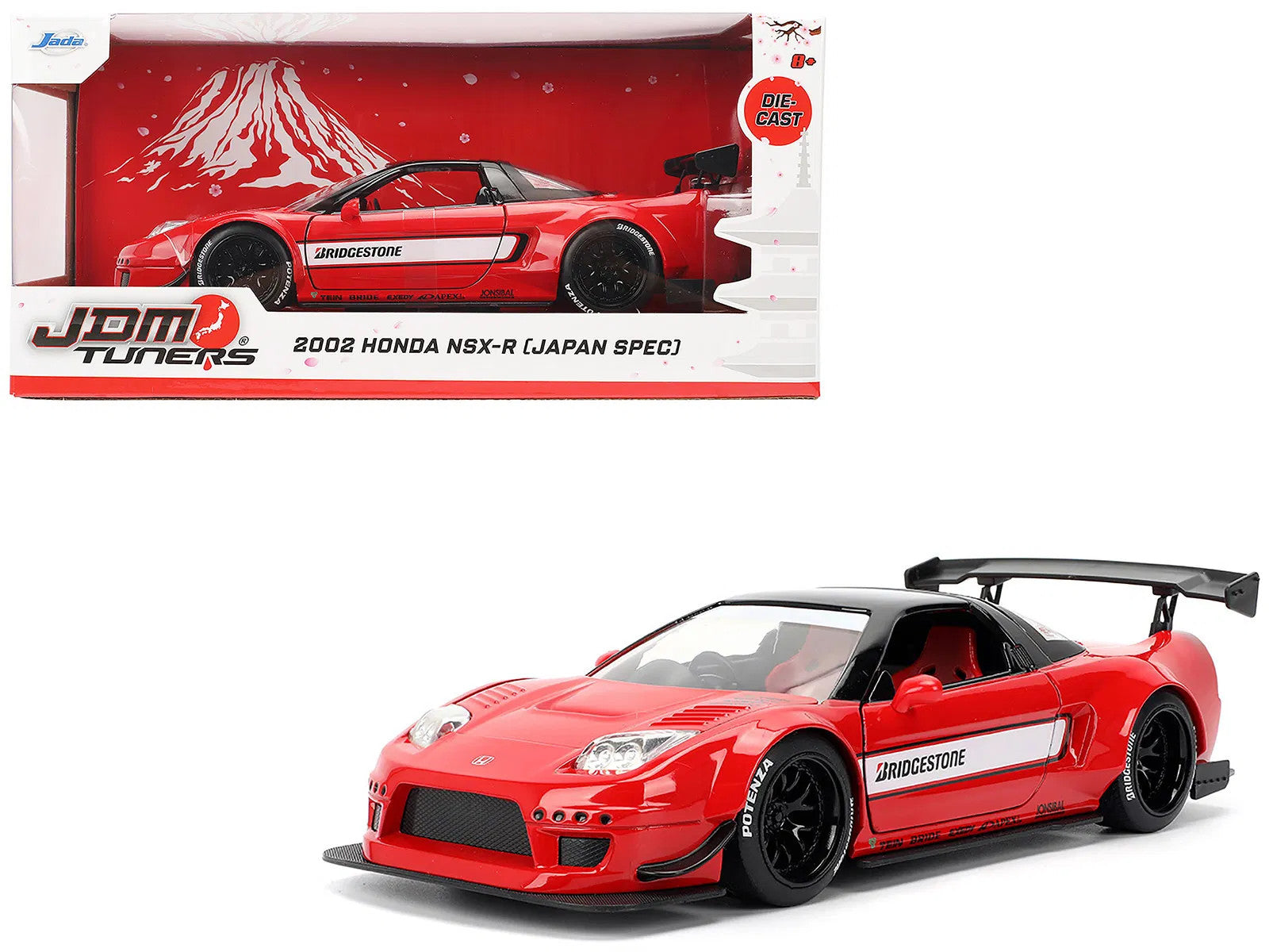 2002 Honda NSX-R RHD (Right Hand Drive) "Bridgestone" Red with Black Top and Whi