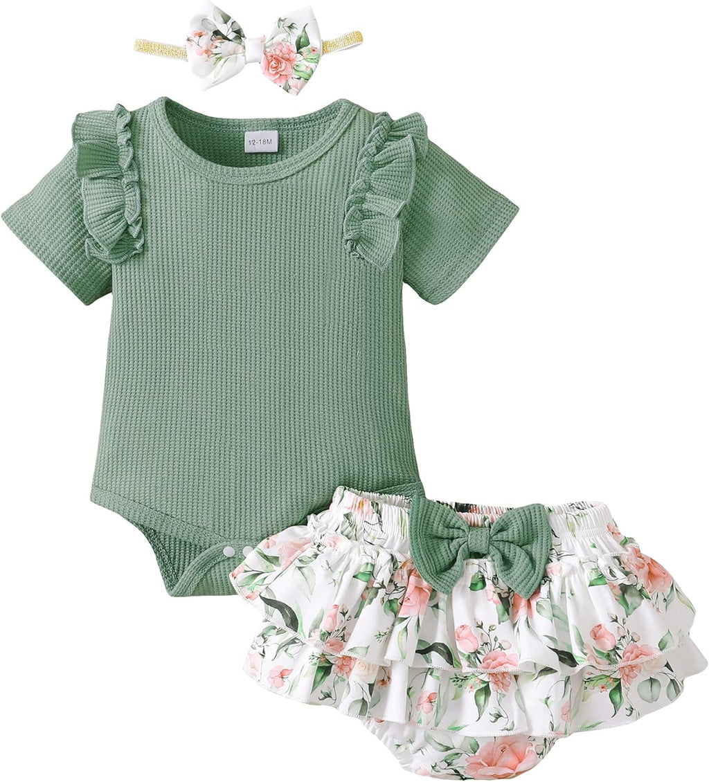 Mioglrie Newborn Baby Girl Clothes Infant Summer Outfits 0 3 6 12 18 Months