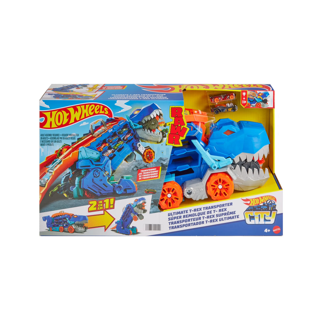 City Ultimate T-Rex Transporter, Hauler Transforms into a Dino, Featured in “Let’S Race”