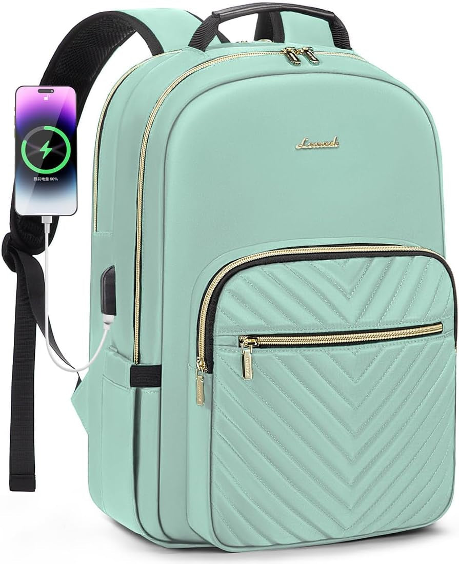 Laptop Backpack for Women,Quilted Work Travel College Laptop Bag
