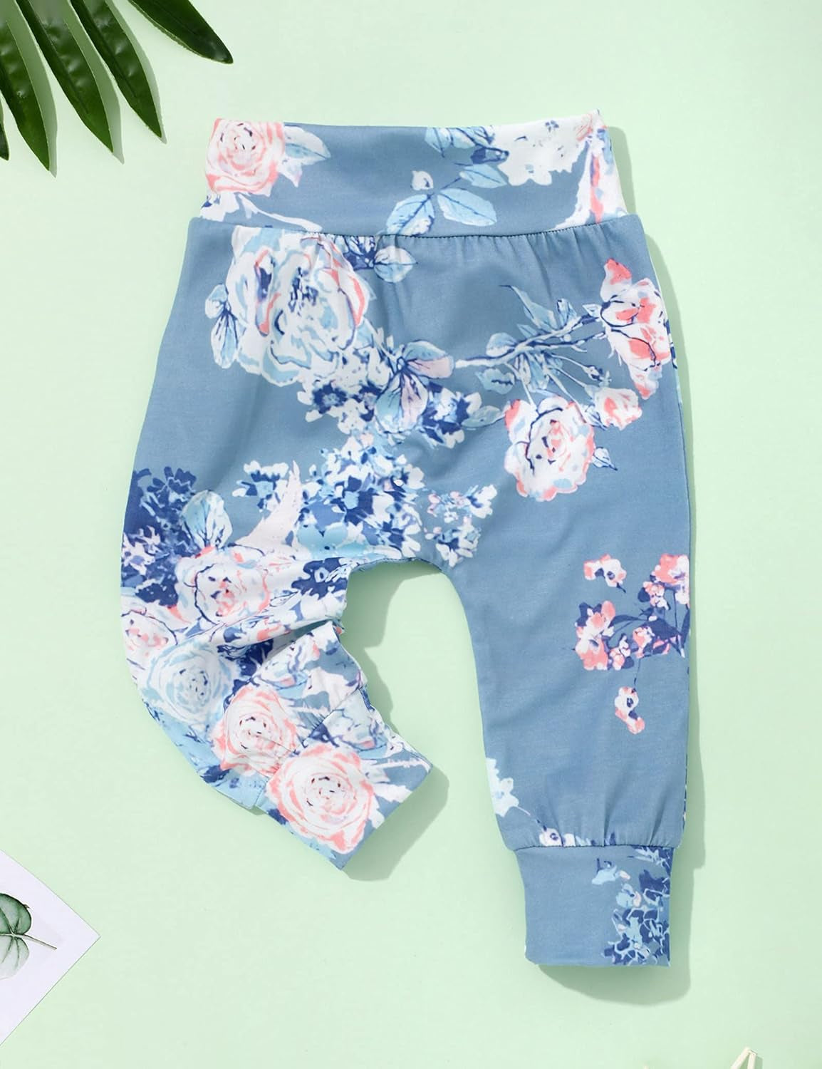 KANGKANG Newborn Baby Girl Clothes Hi I'M New Here Newborn Outfit Infant Romper Floral Pants Cute Baby Girl Outfits 4PC Set