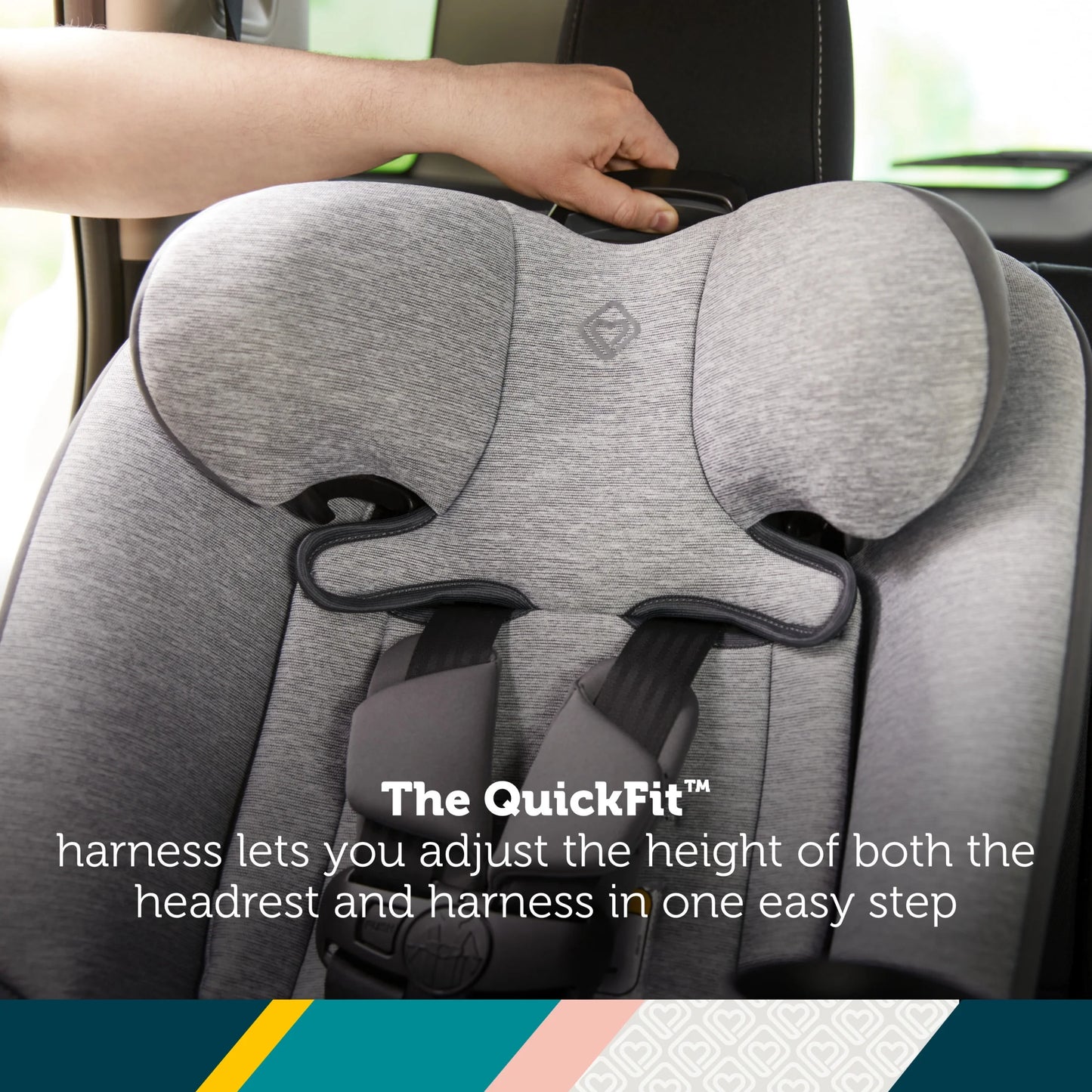 Quickfit All-In-One Convertible Car Seat, Travel Car Seat, Cirrus