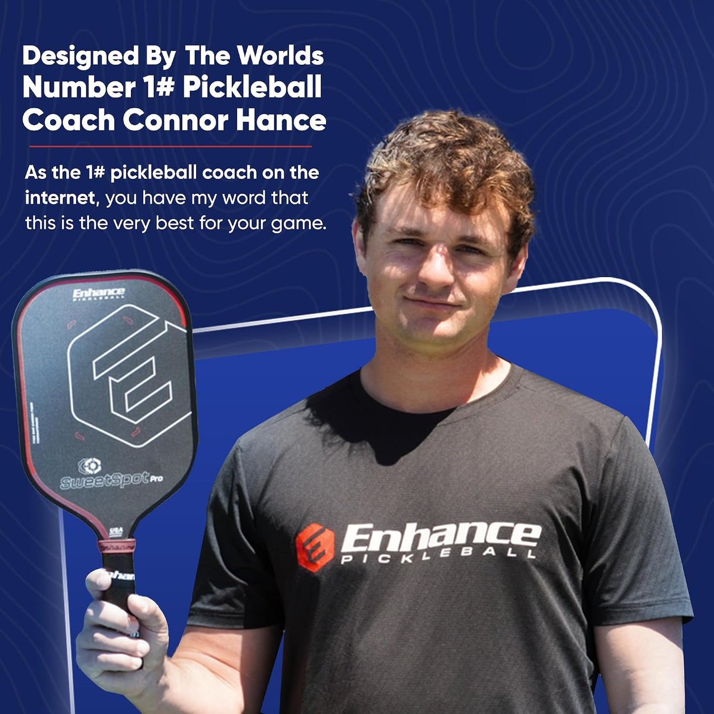 Sweetspot Pro Paddle – Carbon Fiber Pickleball Racket W/Foam-Injected Edges for Max Sweetspot – Highest USAPA Approved Grit – Designed by #1 Coach (Classic)