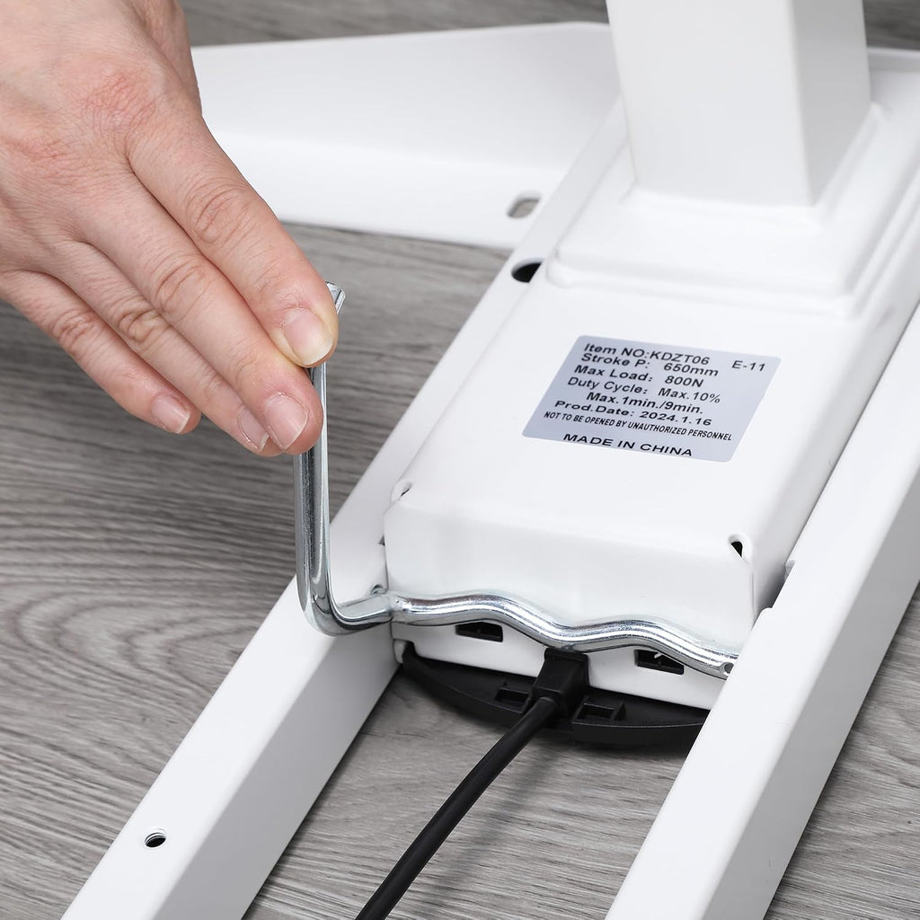 Apexdesk K Series Desk Base 3 Stage with Dual Motor Electric Adjustable Standing Desk Base Electric for Home and Office Width and Height Adjustable (White Frame Only)