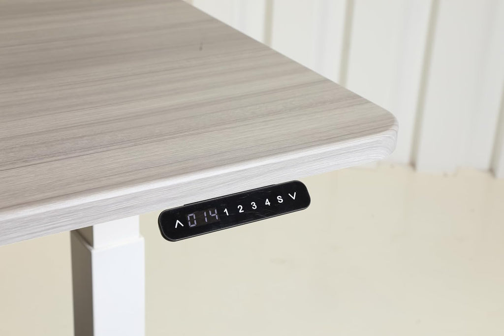 Apexdesk K Series Desk Base 3 Stage with Dual Motor Electric Adjustable Standing Desk Base Electric for Home and Office Width and Height Adjustable (White Frame Only)