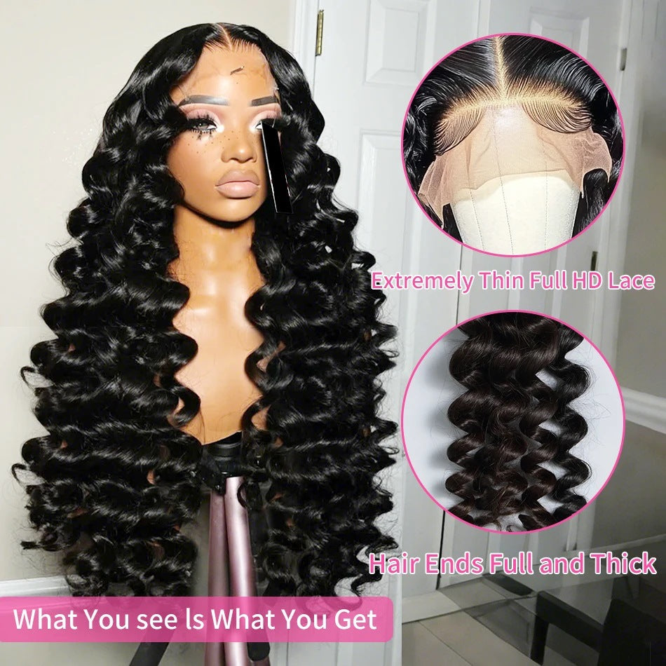 Loose Deep Wave 13X6 Lace Front Human Hair Wigs Brazilian