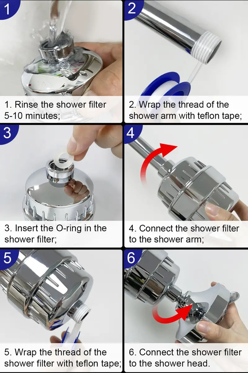 18-Stage High Output Shower Filter For Hard Water