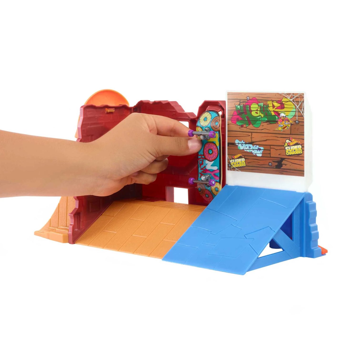 Skate Donut Shop Park with Tony Hawk Fingerboard & Pair of Shoes, Length: 10 In