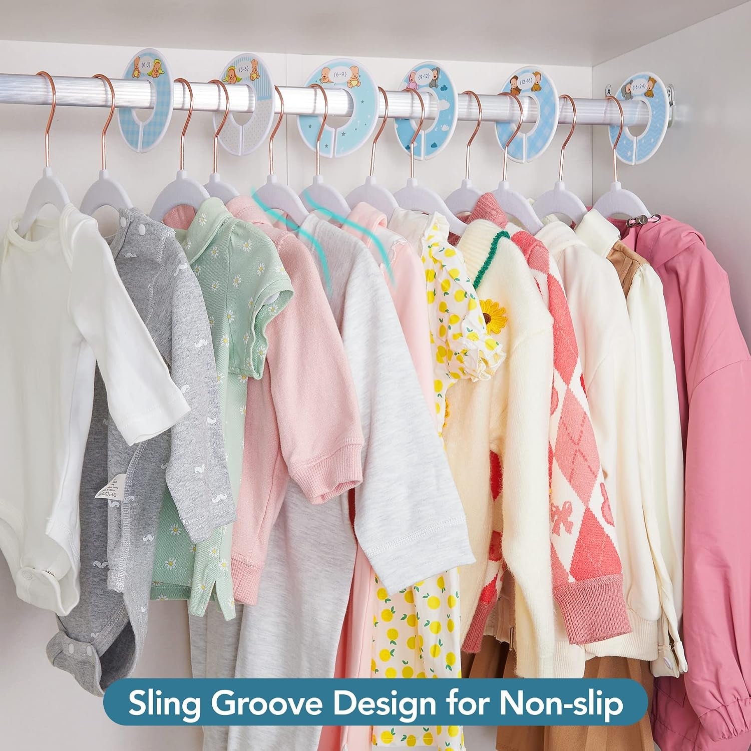 Smartor 11.8" Premium Baby Velvet Hangers for Closet, 50 Pack, White