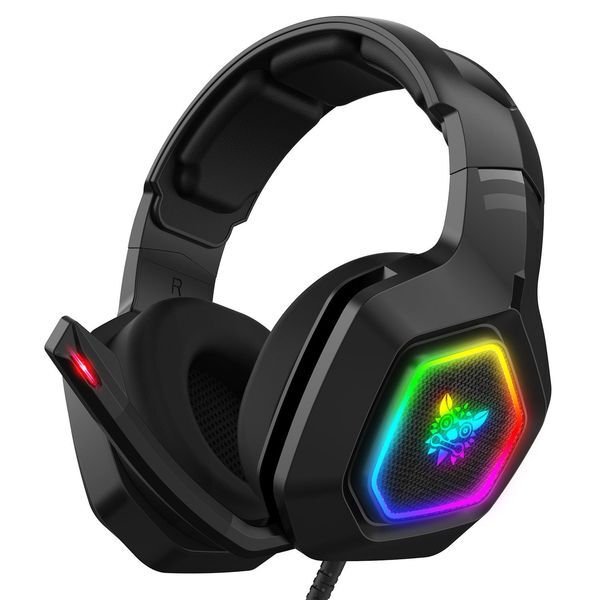 Color: Black - Gaming Headset K10 Earphones Game Header Head Mounted RGB Lamp Eat Chicken Mobile Computer Electric Energy Headphones