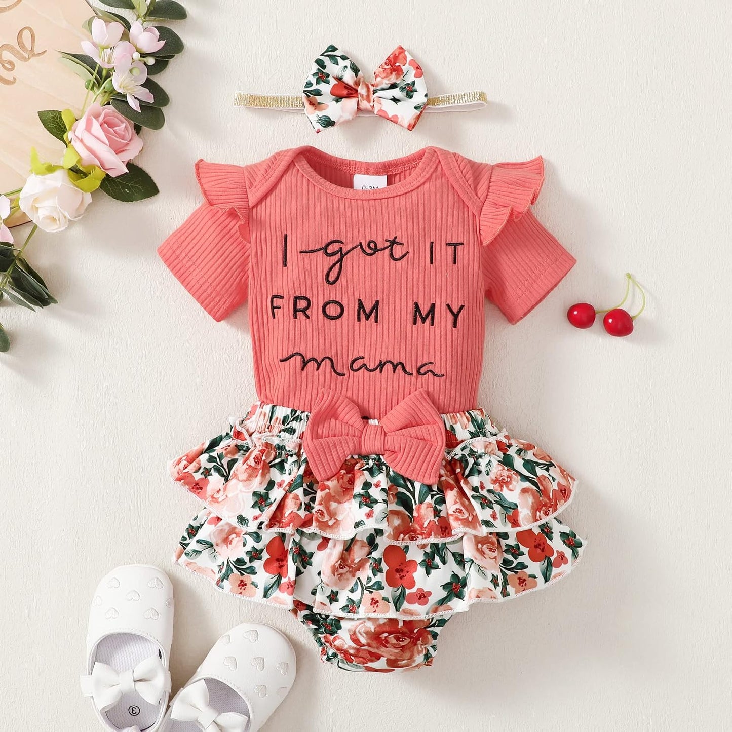 Newborn Infant Baby Girl Clothes Romper Shorts Set Floral Summer Outfits Cute Baby Clothes Girl