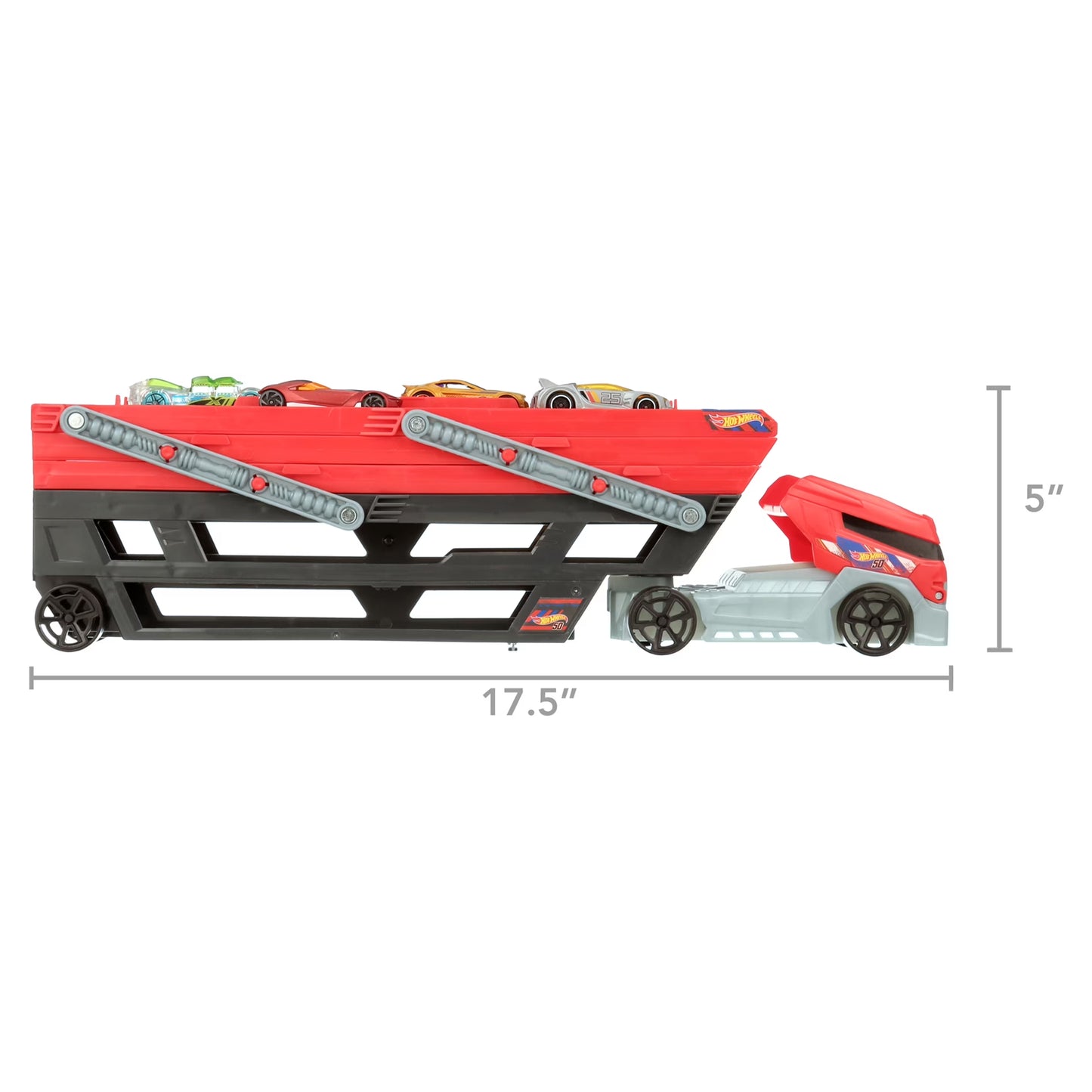 Mega Hauler and 4 Cars Set, Mega Hauler Truck-4 Cars